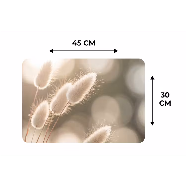 Placemat - 6 stuks - Hazestaartgras - Wit - Zonlicht — 3