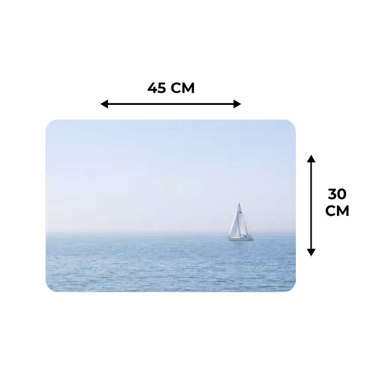 Placemat - 6 stuks - Horizon - Zeilboot - Zee — 3