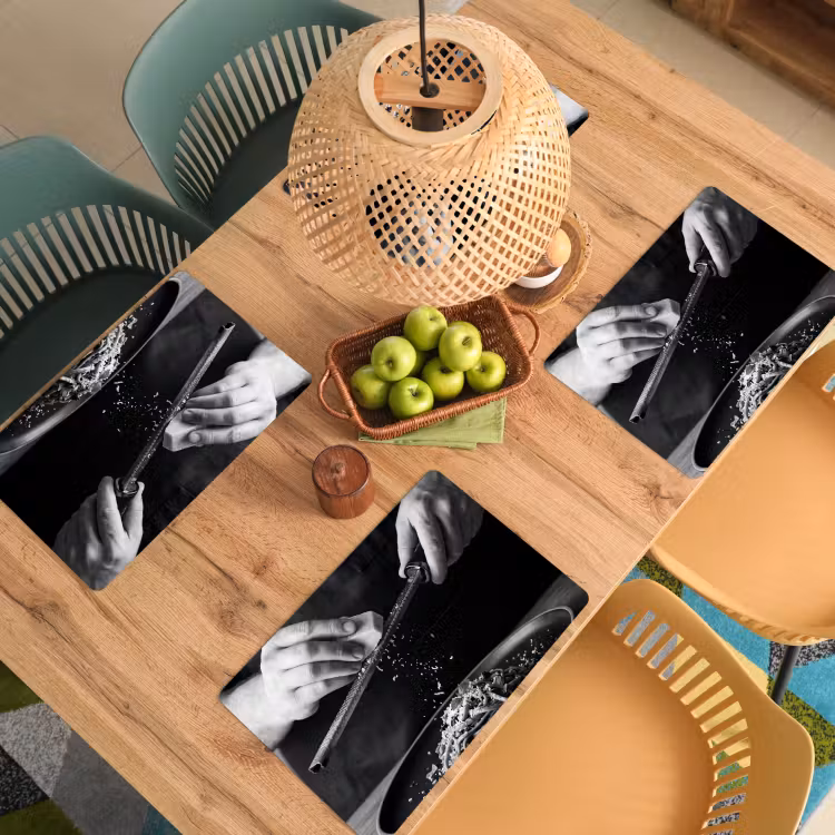 Placemat - 6 stuks - Kaas - Pasta - Rasp — 6