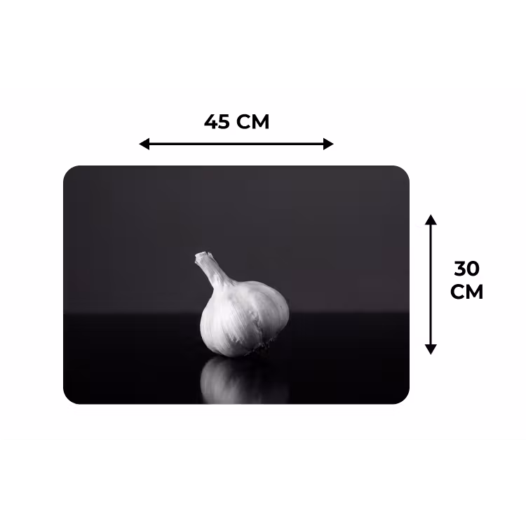 Placemat - 6 stuks - Knoflook - Zwart - Wit — 3