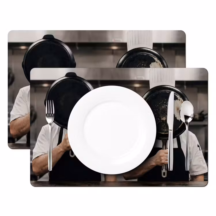 Placemat - 6 stuks - Koks - Koekenpannen - Keuken — 2
