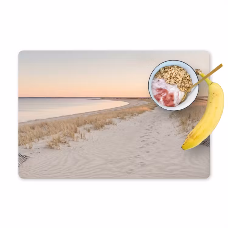 Placemat - 6 stuks - Kustlijn - Horizon - Hek — 1