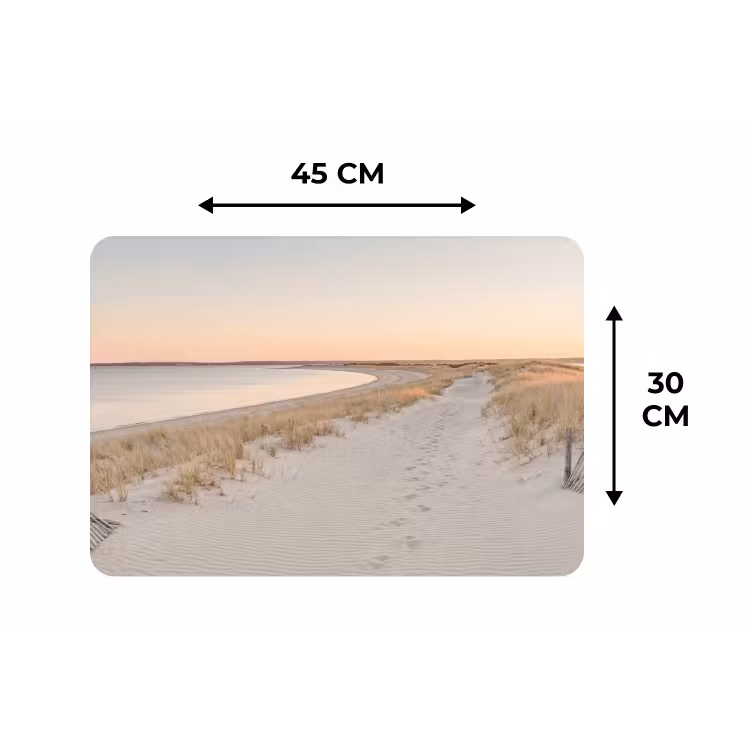 Placemat - 6 stuks - Kustlijn - Horizon - Hek — 3
