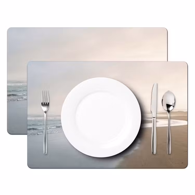 Placemat - 6 stuks - Kustlijn - Strand - Oceaan — 2