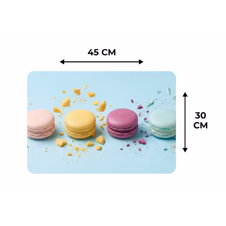 Placemat - 6 stuks - Macarons - Kleurrijk - Pastel — 3