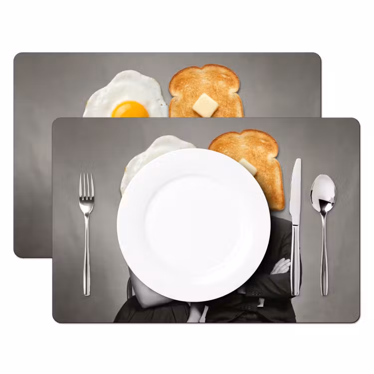 Placemat - 6 stuks - Ontbijt - Koppel - Ei - Brood — 2