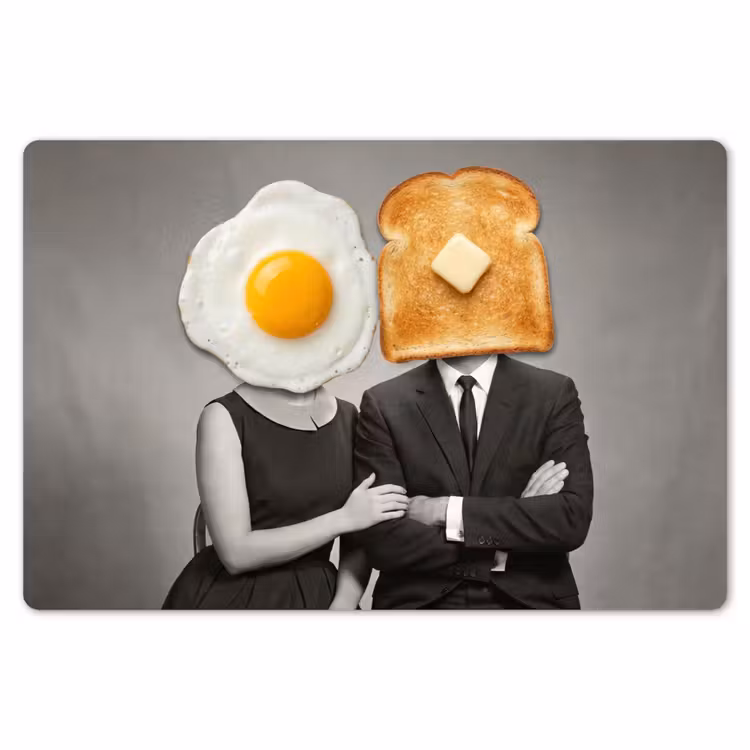 Placemat - 6 stuks - Ontbijt - Koppel - Ei - Brood — 7