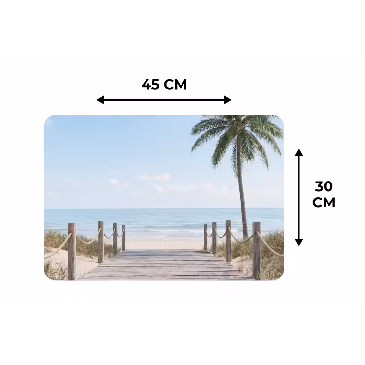 Placemat - 6 stuks - Palmbomen - Pad - Horizon — 3
