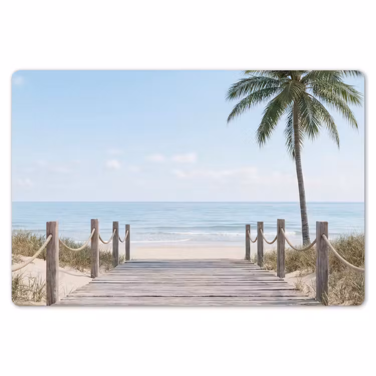 Placemat - 6 stuks - Palmbomen - Pad - Horizon — 7