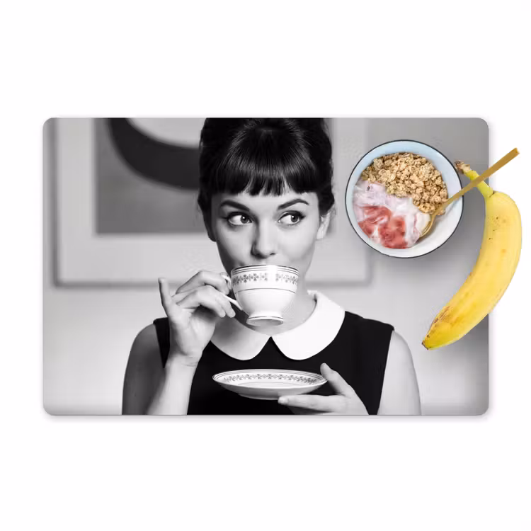 Placemat - 6 stuks - Portret - Thee - Vrouw — 1