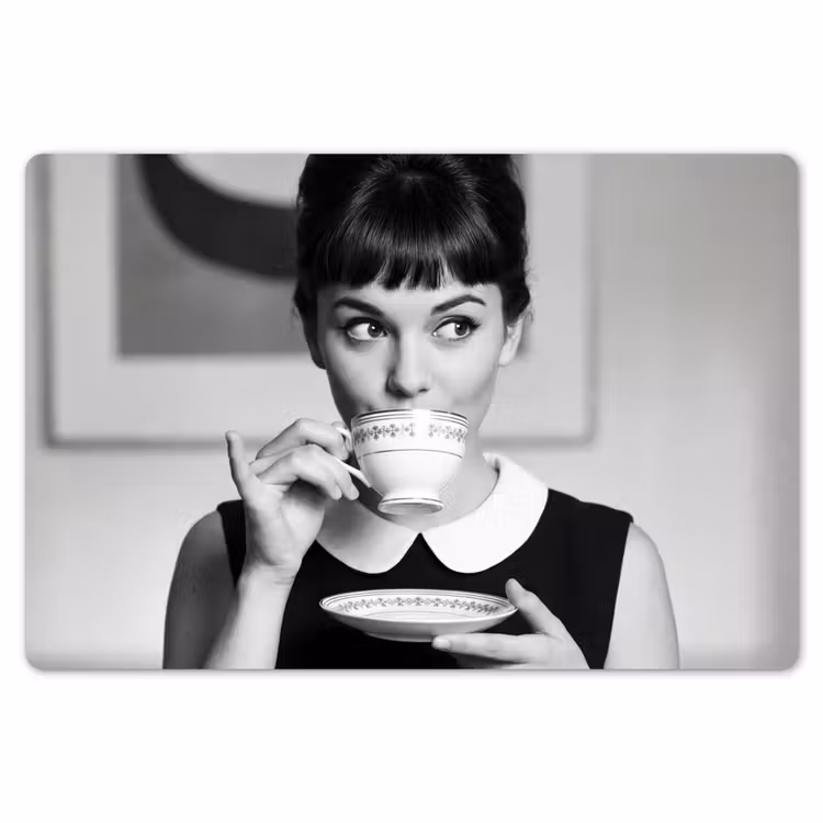 Placemat - 6 stuks - Portret - Thee - Vrouw — 7