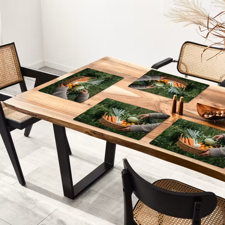 Placemat - 6 stuks - Veld - Groenten - Biologisch - Oogst — 5