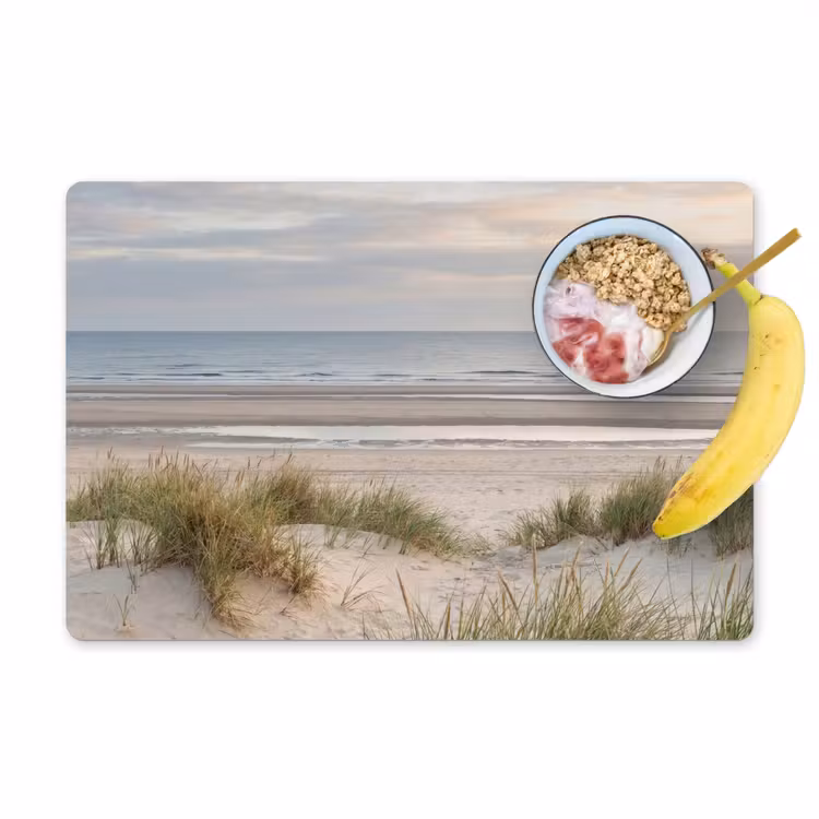 Placemat - 6 stuks - Zandstrand - Bewolkt - Duinen — 1