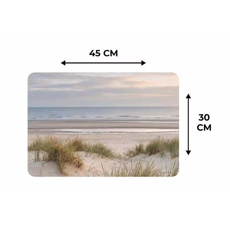 Placemat - 6 stuks - Zandstrand - Bewolkt - Duinen — 3