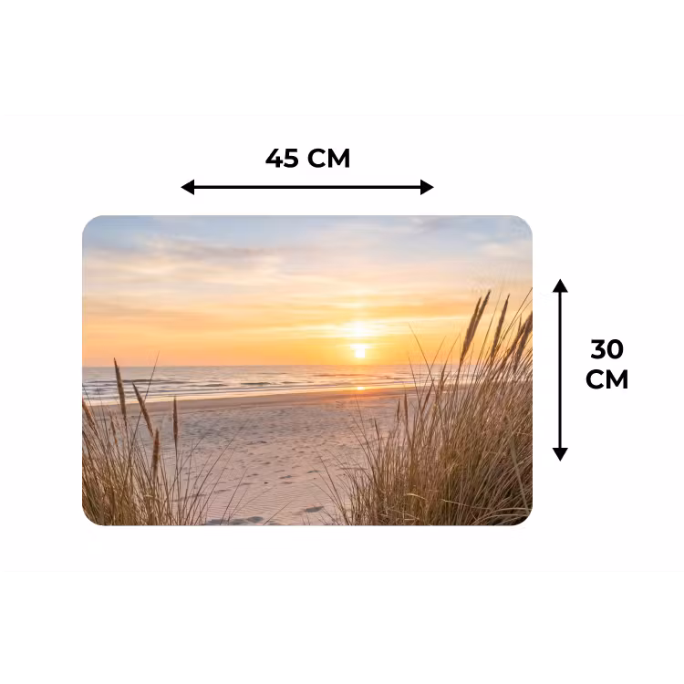 Placemat - 6 stuks - Zonsondergang - Duinen - Zee — 3