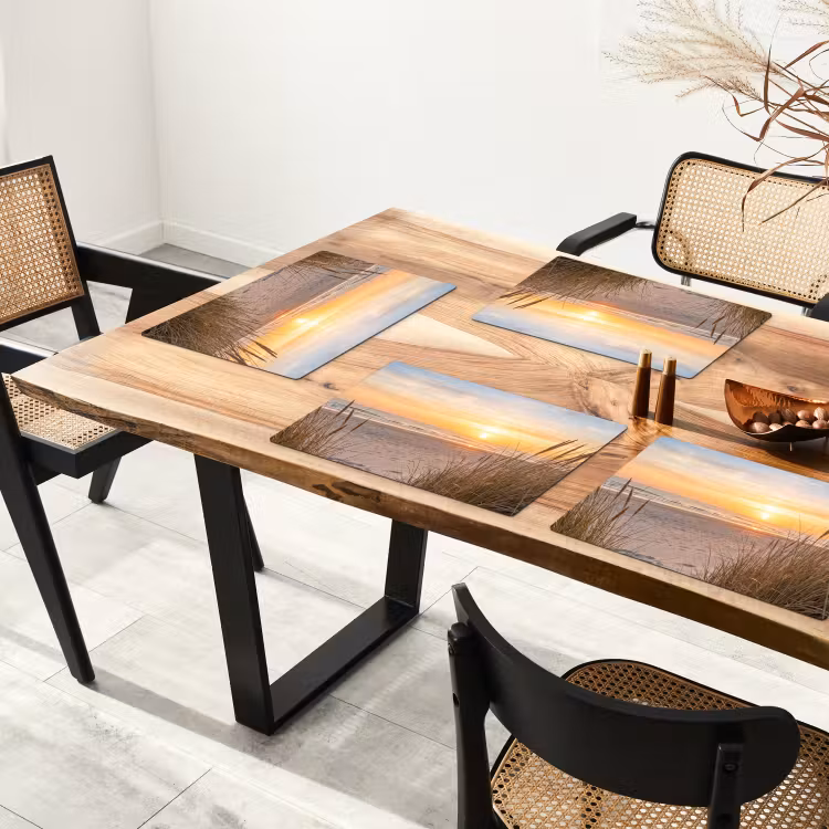 Placemat - 6 stuks - Zonsondergang - Duinen - Zee — 5