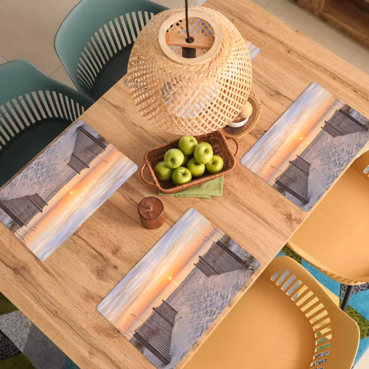 Placemat - 6 stuks - Zonsondergang - Strand - Zand — 6