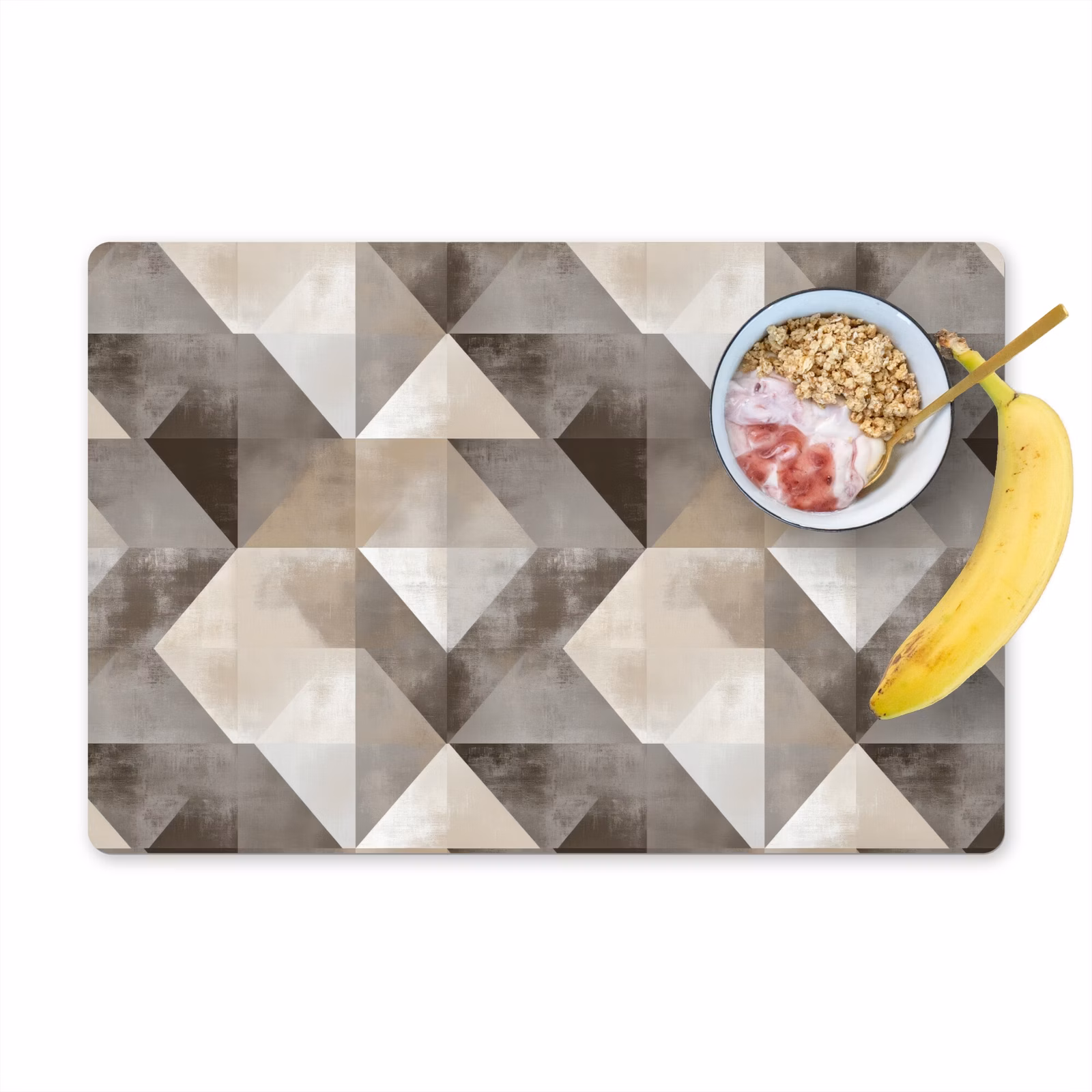Placemat - 6 stuks - Geometrisch - Motief - Aardetinten — 1