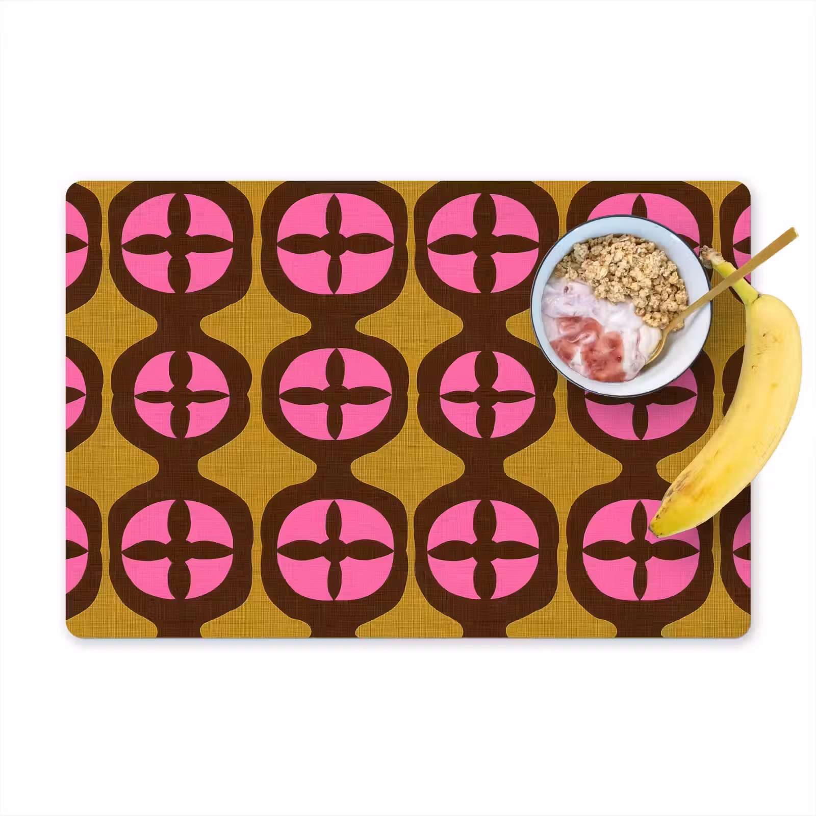Placemat - 6 stuks - Modern - Patroon - Roze — 1