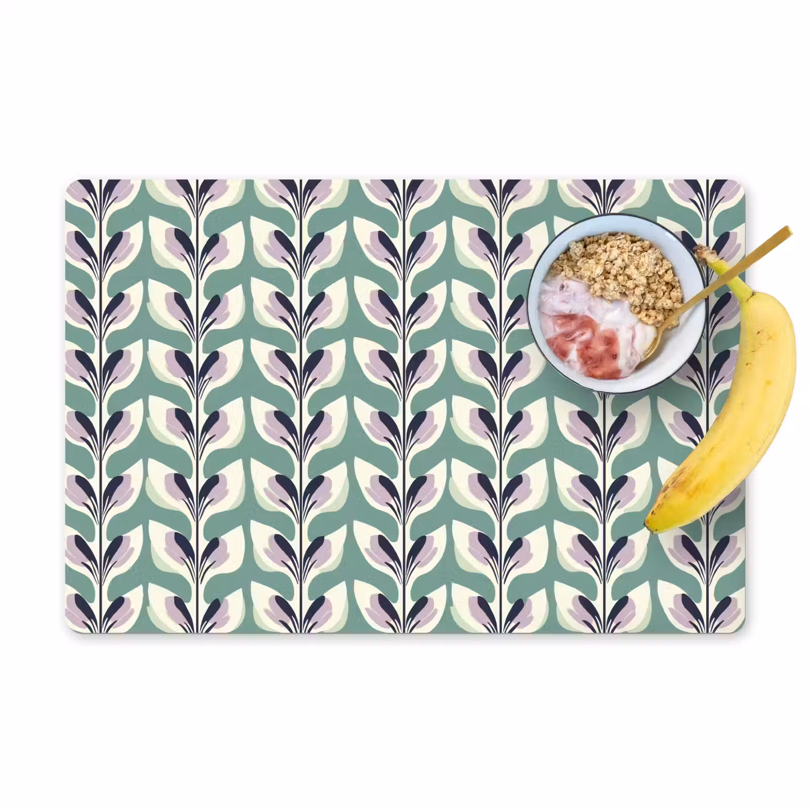 Placemat - 6 stuks - Retro - Modern - Groen — 1