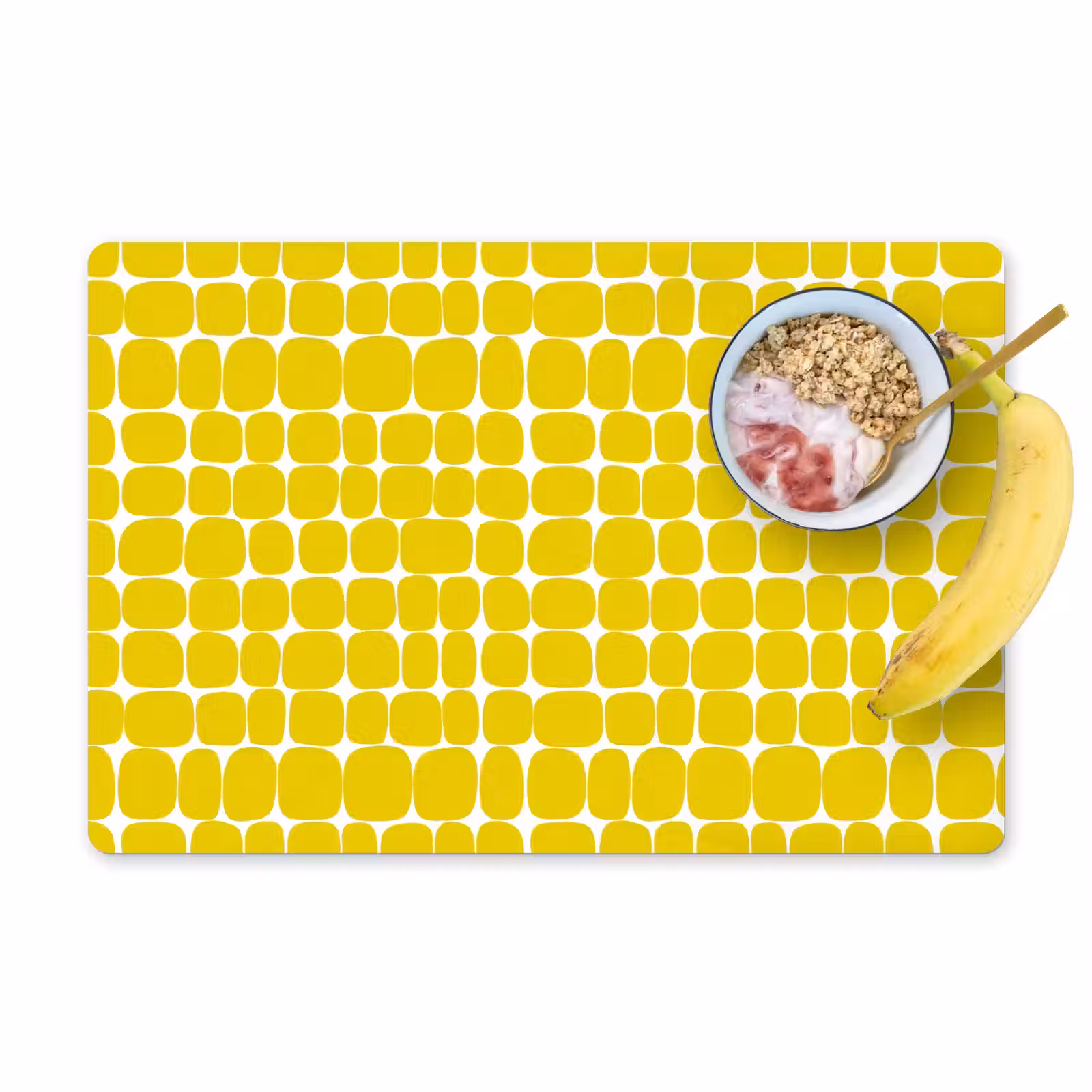 Placemat - 6 stuks - Stippen - Modern - Geel — 1