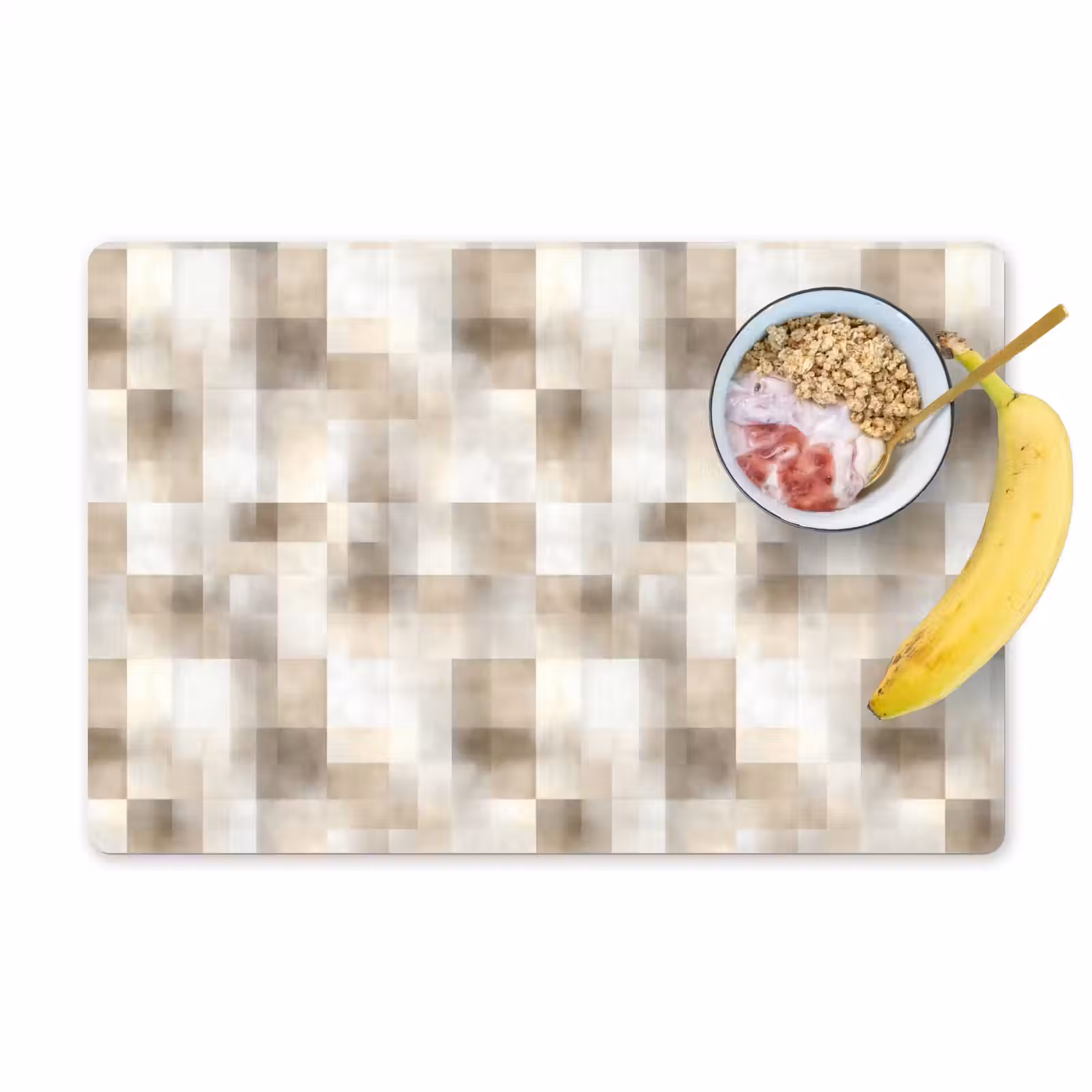 Placemat - 6 stuks - Textuur - Linnen - Beige — 1