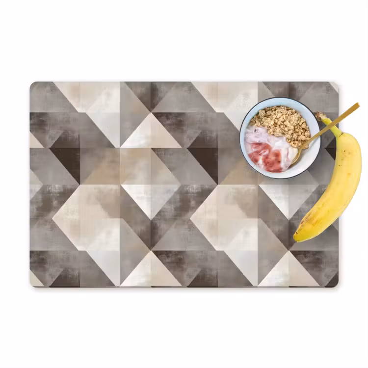 Placemat - 6 stuks - Geometrisch - Motief - Aardetinten — 1
