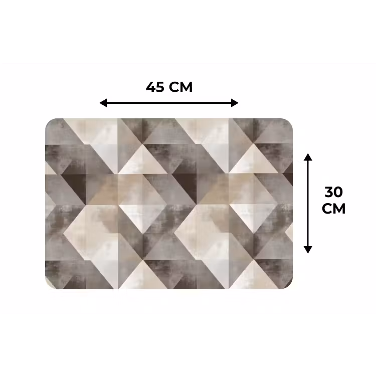 Placemat - 6 stuks - Geometrisch - Motief - Aardetinten — 3