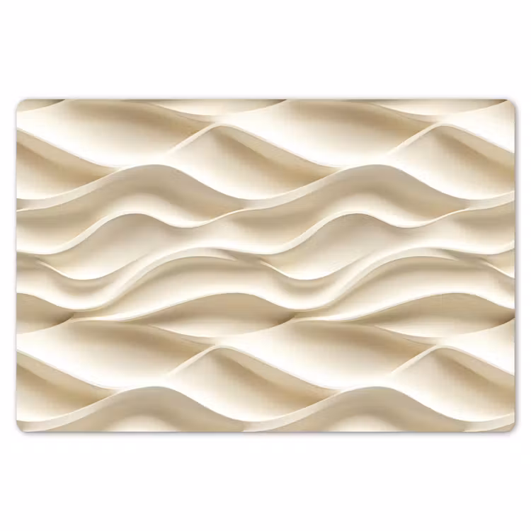 Placemat - 6 stuks - Lijnen - Golvend - Crème — 7