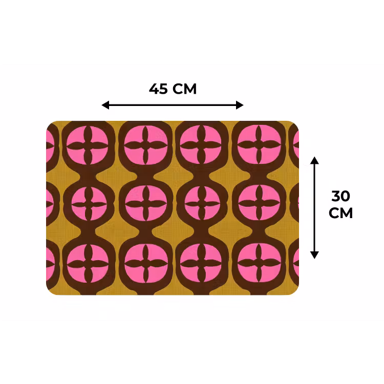 Placemat - 6 stuks - Modern - Patroon - Roze — 3