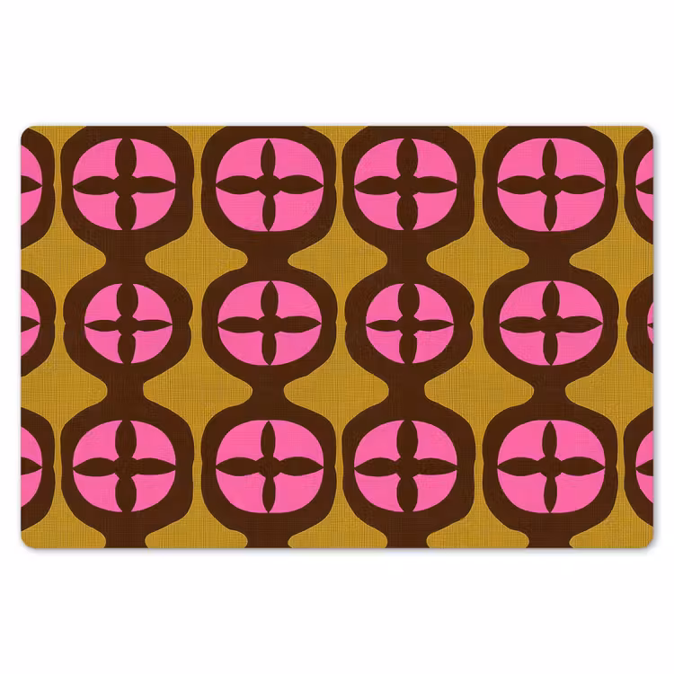 Placemat - 6 stuks - Modern - Patroon - Roze — 7