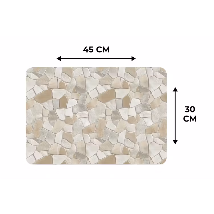 Placemat - 6 stuks - Mozaïek - Stenen - Beige — 3