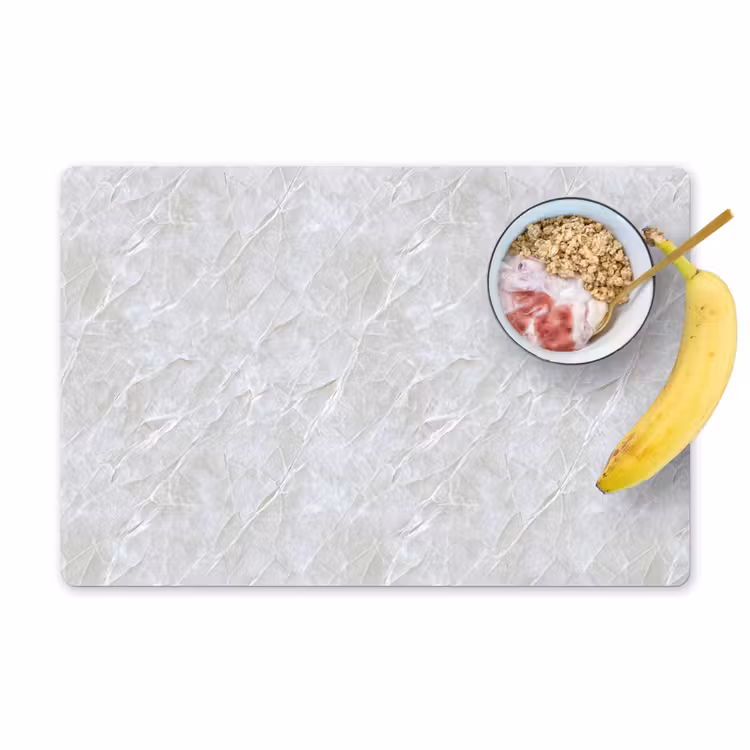 Placemat - 6 stuks - Oppervlakte - Textuur - Grijs — 1