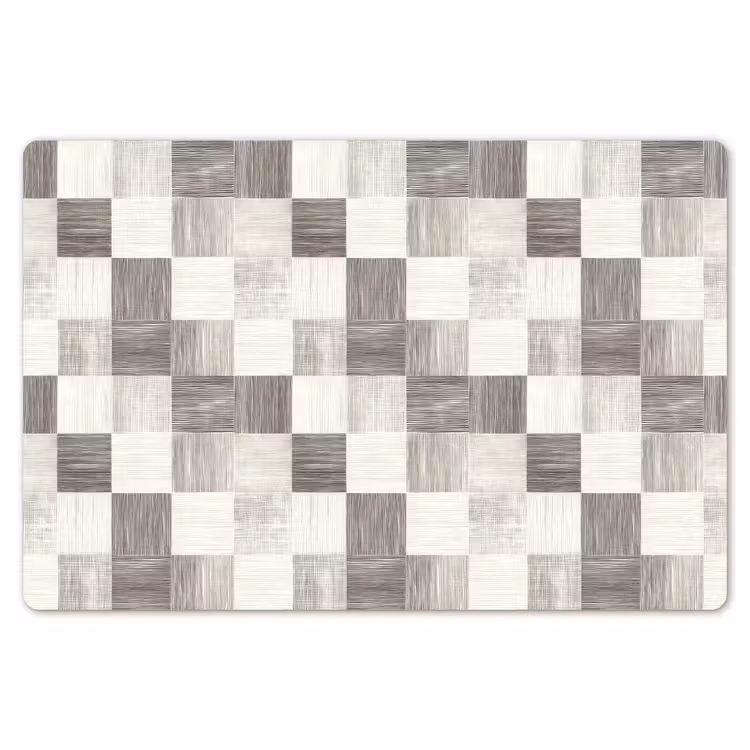 Placemat - 6 stuks - Patroon - Dambord - Houtnerf — 7