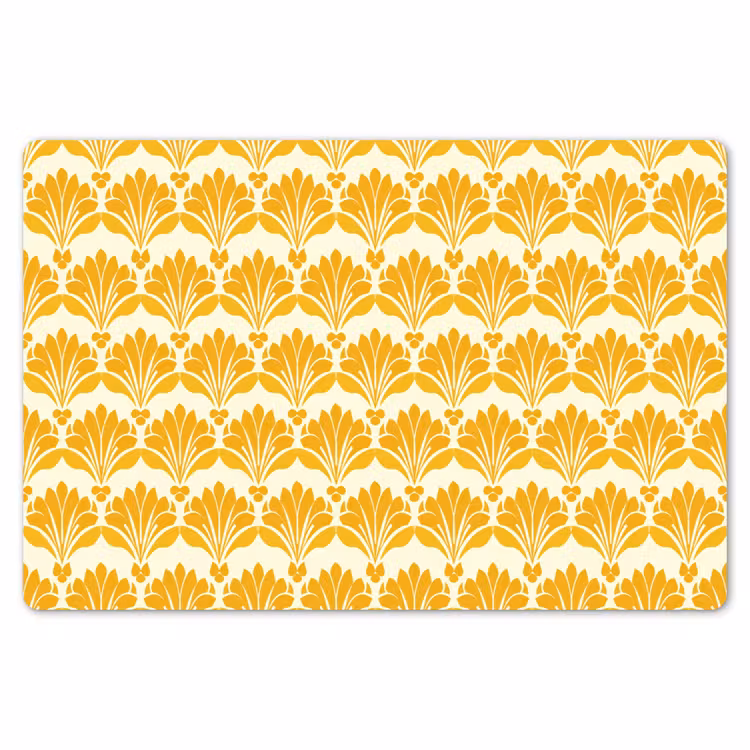Placemat - 6 stuks - Patroon - Motief - Geel — 7