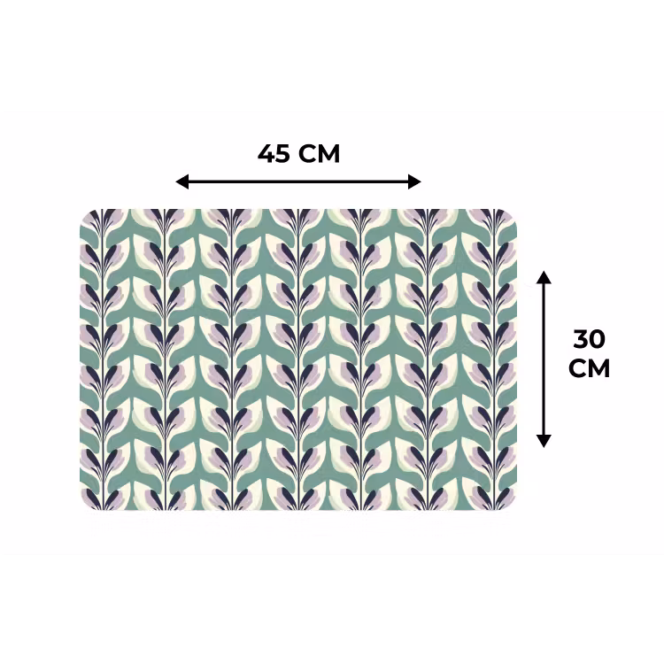Placemat - 6 stuks - Retro - Modern - Groen — 3