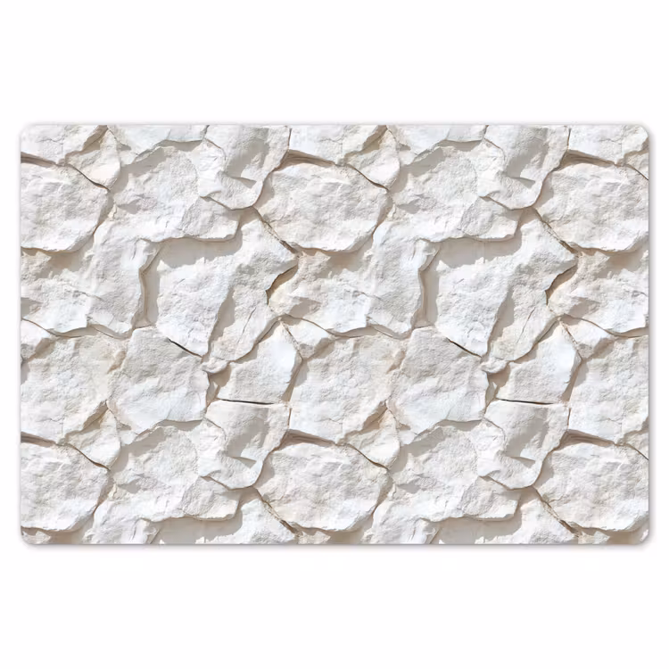 Placemat - 6 stuks - Structuur - Rots - Wit — 7