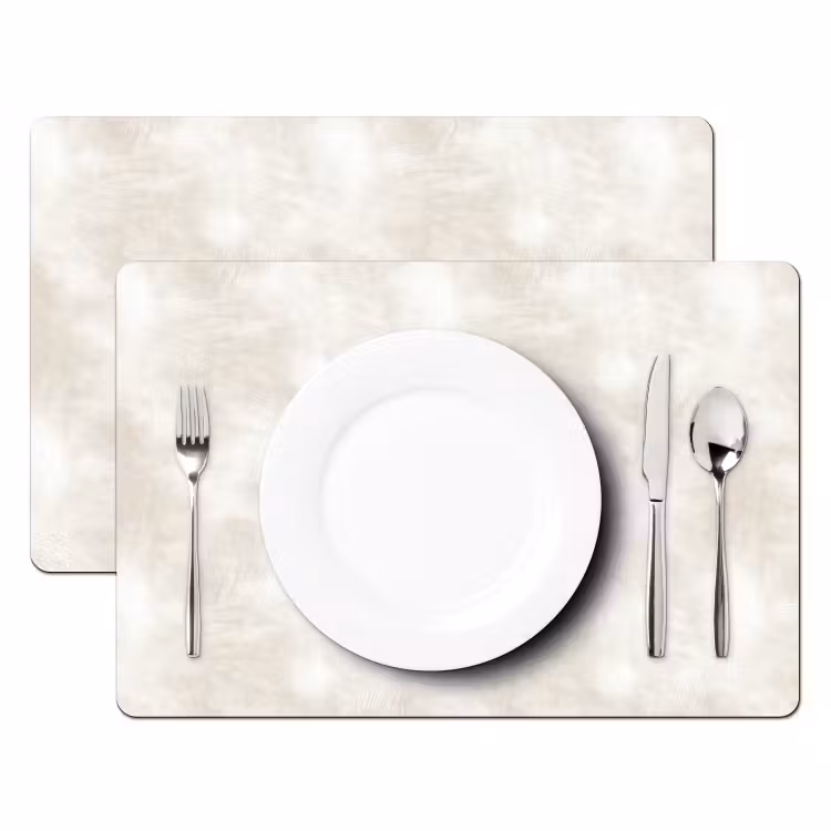 Placemat - 6 stuks - Subtiel - Structuur - Beige — 2
