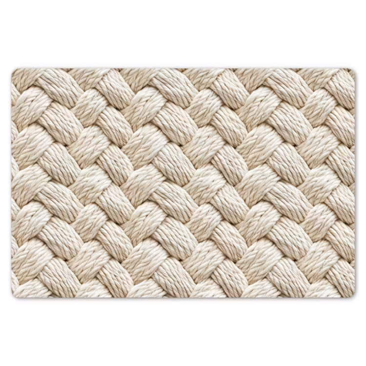 Placemat - 6 stuks - Touw - Gebreid - Beige — 7