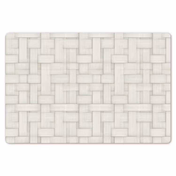 Placemat - 6 stuks - Vlechtwerk - Banen - Beige — 7