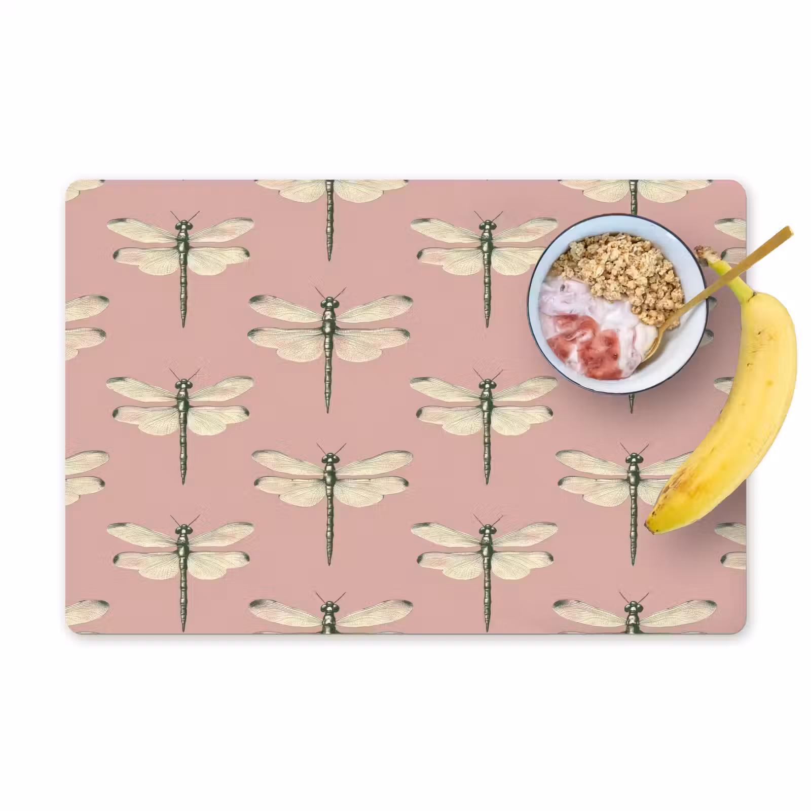 Placemat - 6 stuks - Lillibellen - Patroon - Roze — 1