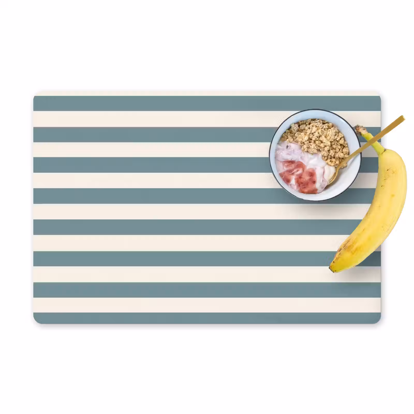 Placemat - 6 stuks - Strepen - Modern - Blauw — 1