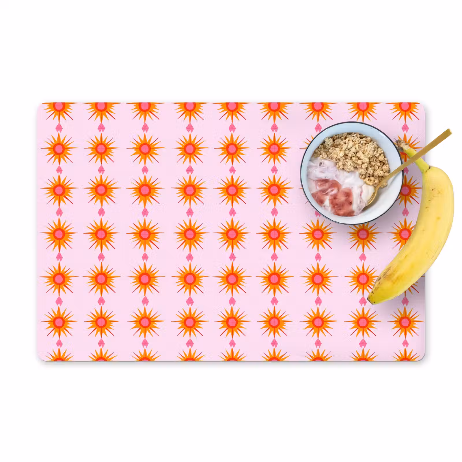 Placemat - 6 stuks - Zon - Motief - Roze — 1