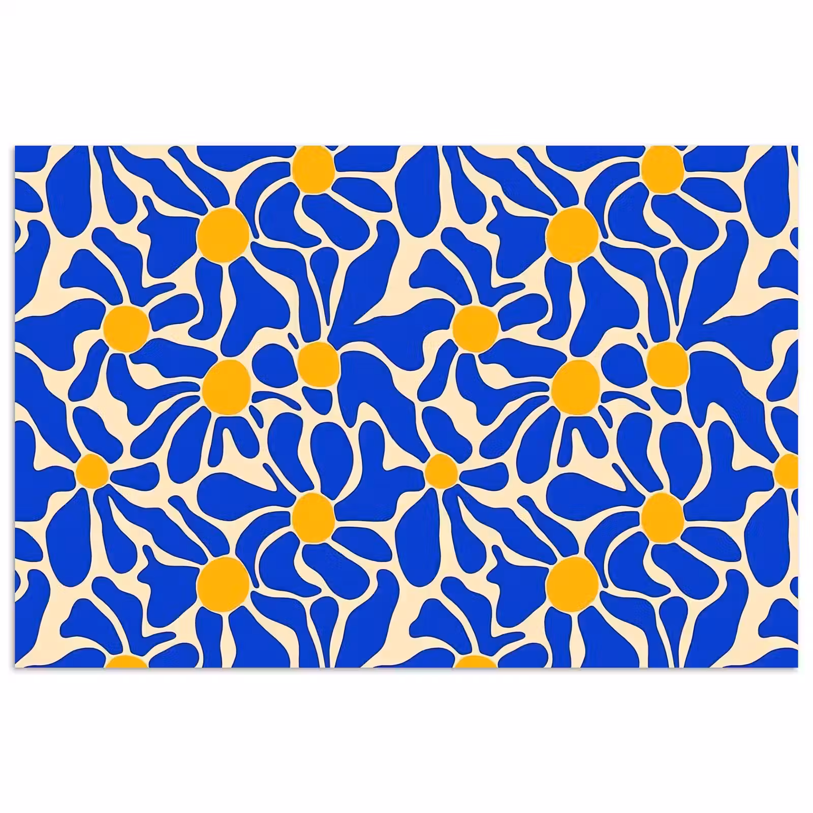 Poster - Abstract - Bloem - Blauw — 1