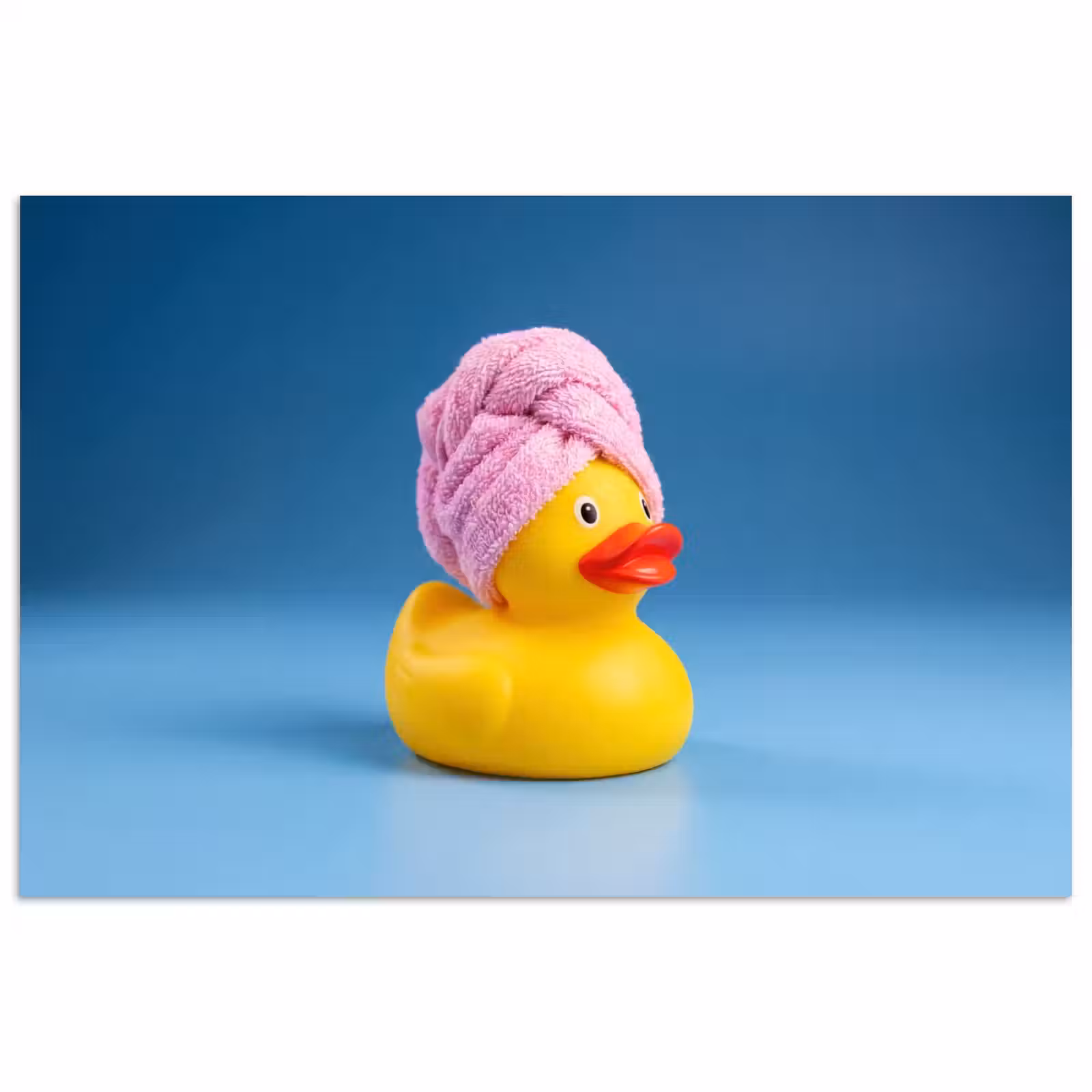 Poster - Badeend - Handdoek - Blauw — 1