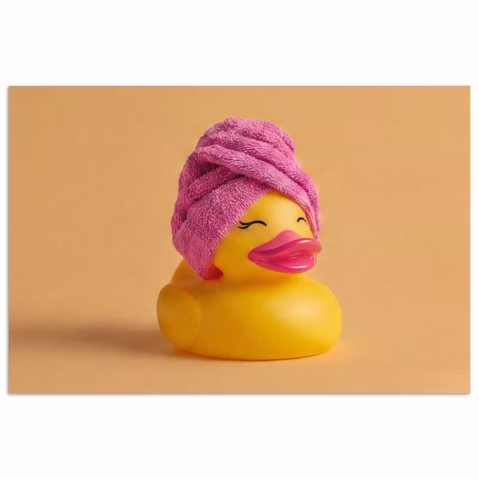 Poster - Badeend - Handdoek - Kleurrijk — 1