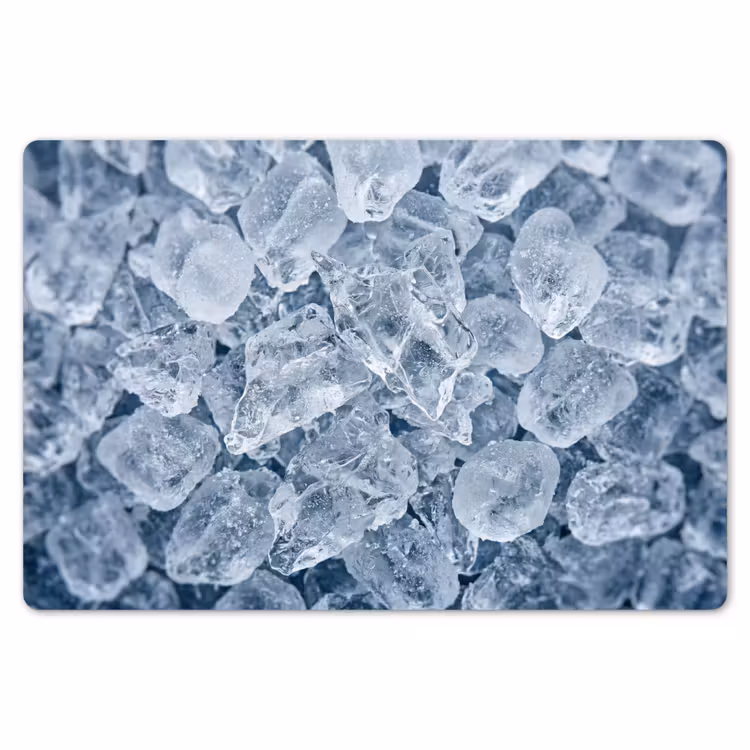 Placemat - 6 stuks - Ijsblokjes - Water - Blauw — 7
