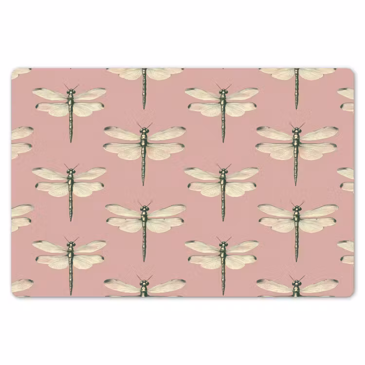 Placemat - 6 stuks - Lillibellen - Patroon - Roze — 7