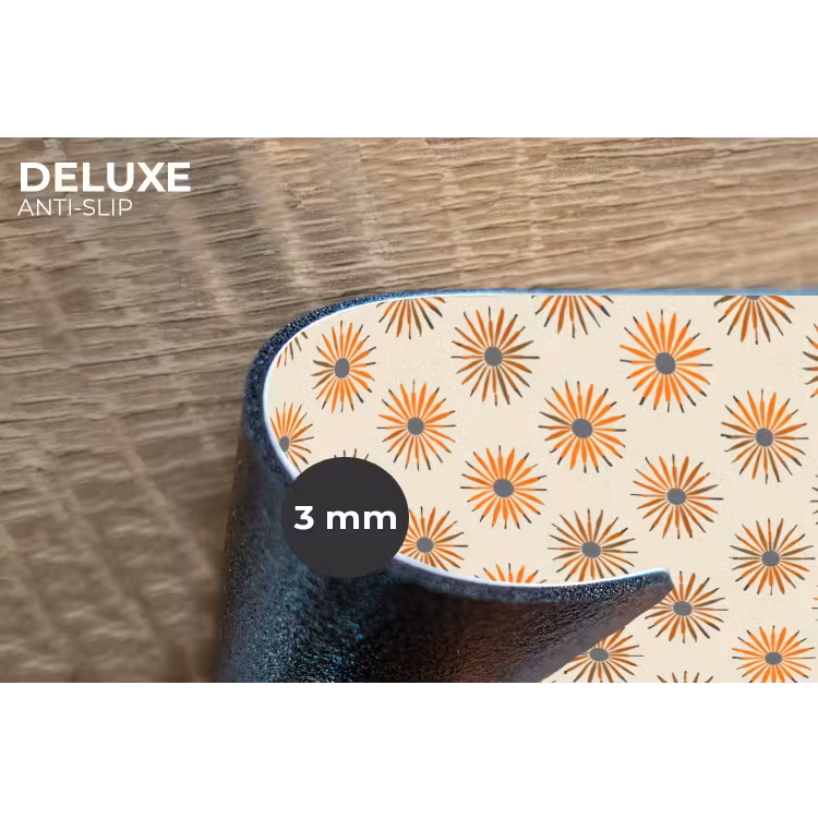 Placemat - 6 stuks - Madelief - Patroon - Oranje — 4