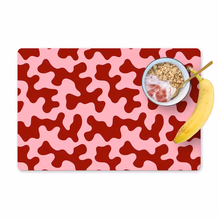 Placemat - 6 stuks - Modern - Abstract - Rood — 1